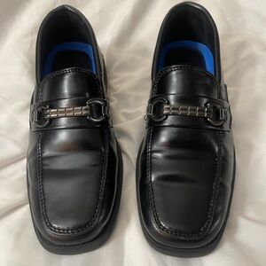 Boy’s Josmo Black Loafers with Buckle Detail